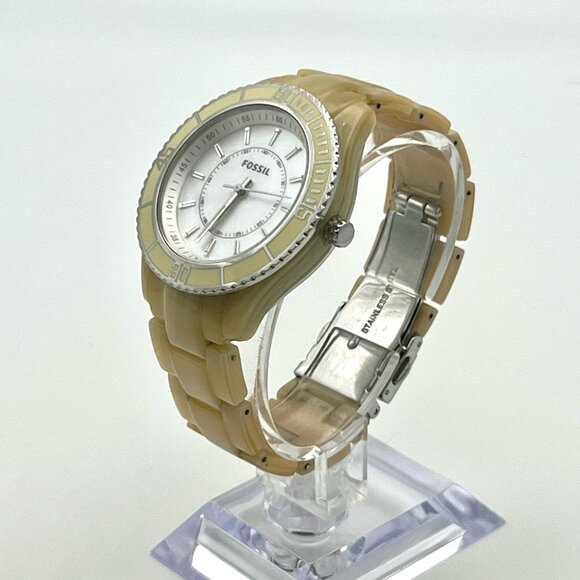 Fossil Stella Natural Bone Resin Ladies Watch Working - Picture 4 of 10